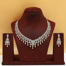 Round Neck Zircon/AD Necklace Set 19349-69