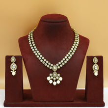 Round Neck Polki Necklace Set 19835-21