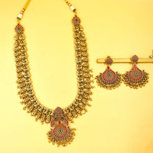 Long Neck Antique Necklace Set 19315-28
