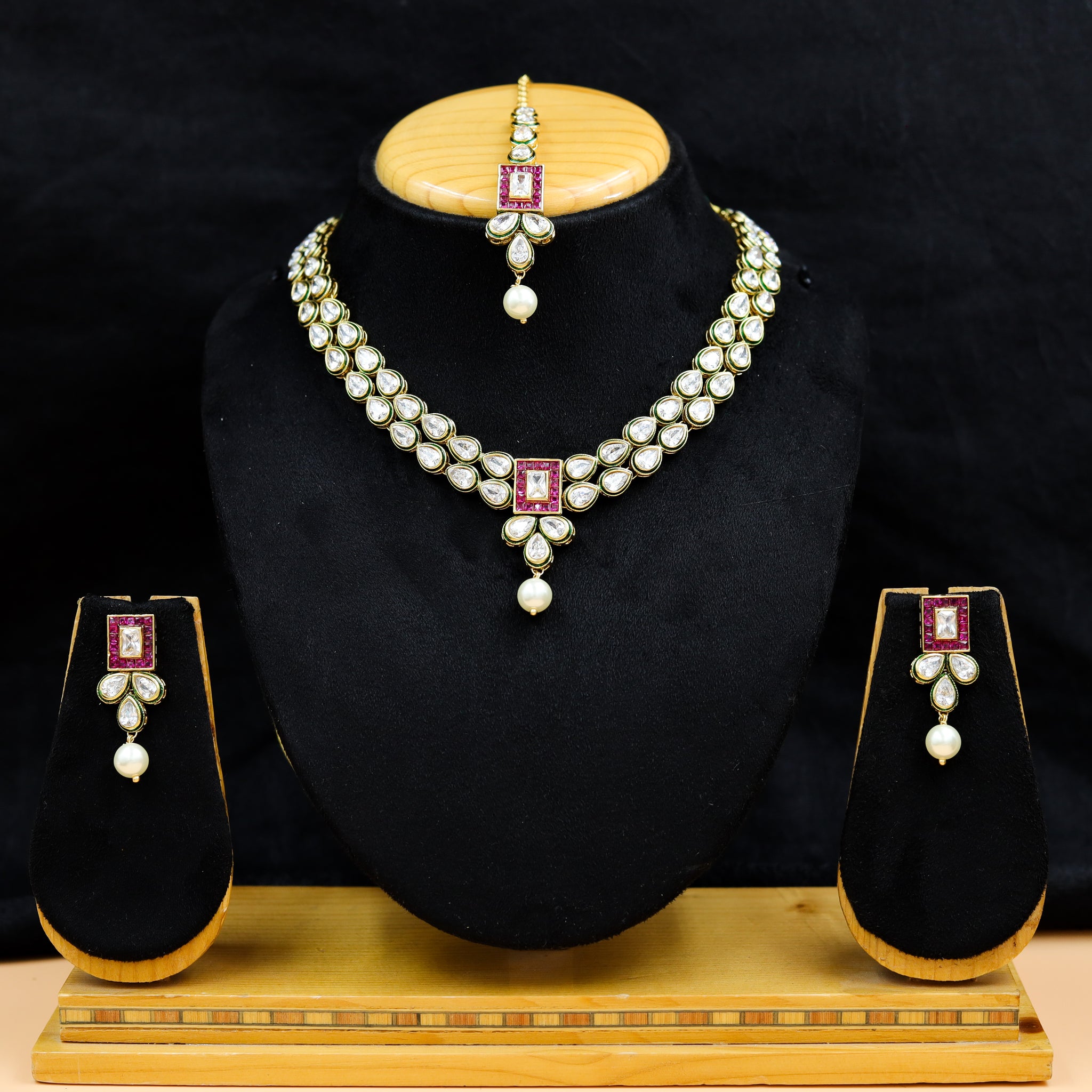 Polki Necklace Set 1001-21