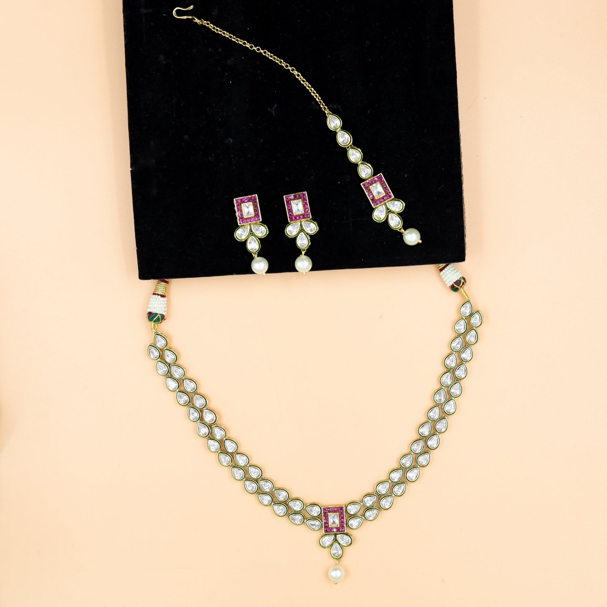 Polki Necklace Set 1001-21