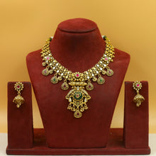 V Neck Antique Necklace Set 22333-21
