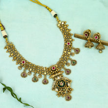 V Neck Antique Necklace Set 22333-21