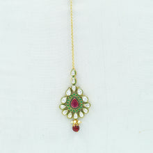 Ruby Green Maang Tikka 16787-3935