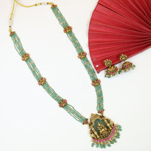 Long Neck Temple Necklace Set 19743-1