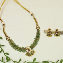 Round Neck Pearl Antique Necklace Set 20665-28