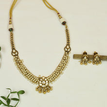 Round Neck Pearl Antique Necklace Set 20665-28