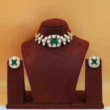Sabyasachi Inspired Moissanite Choker Kundan Necklace Set 16642-87