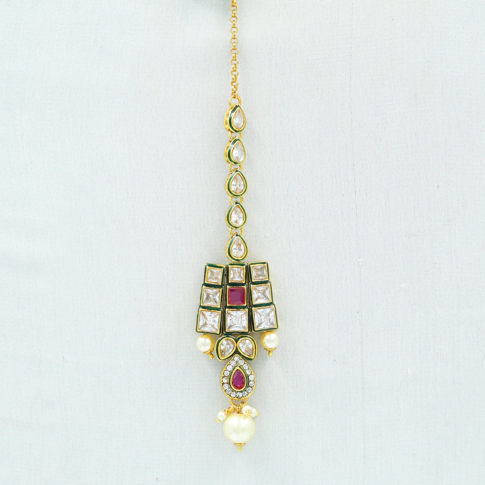 Kundan Polki Maang tikka 1261-100