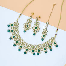 Round Neck Polki Necklace Set 4863-21