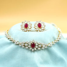 Choker Zircon/AD Necklace Set 19364-69