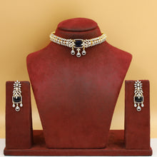 Choker Zircon/AD Necklace Set 19533-08
