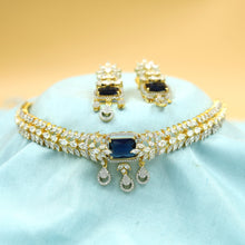 Choker Zircon/AD Necklace Set 19533-08