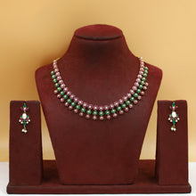 Ruby Green Jadau Necklace Set