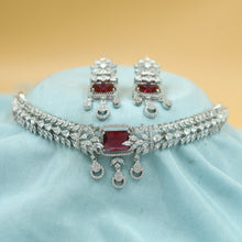 Choker Zircon/AD Necklace Set 19533-08