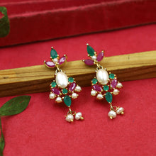 Ruby Green Jadau Necklace Set