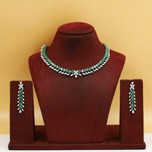 Round Neck Zircon/AD Necklace Set 19367-69