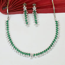 Round Neck Zircon/AD Necklace Set 19367-69