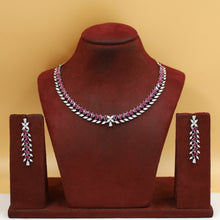 Round Neck Zircon/AD Necklace Set 19367-69