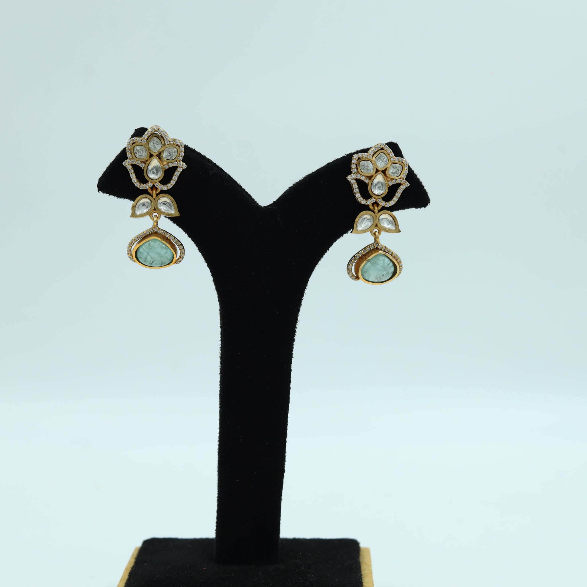 Sabyasachi Inspired Moissanite Kundan Earring 11868-87