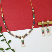 Round Neck Jadau Necklace Set 11354-48