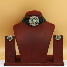 Pearl Zircon/AD Choker Set 19358-6540