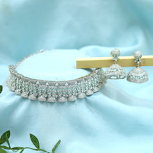 Mint Green Zircon/AD Choker Set 15942-3089