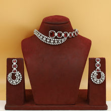 Choker Zircon/AD Necklace Set 10559-28