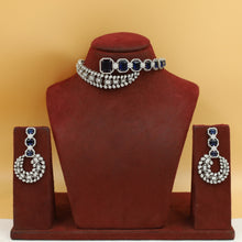 Choker Zircon/AD Necklace Set 10559-28