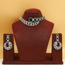 Choker Zircon/AD Necklace Set 10559-28