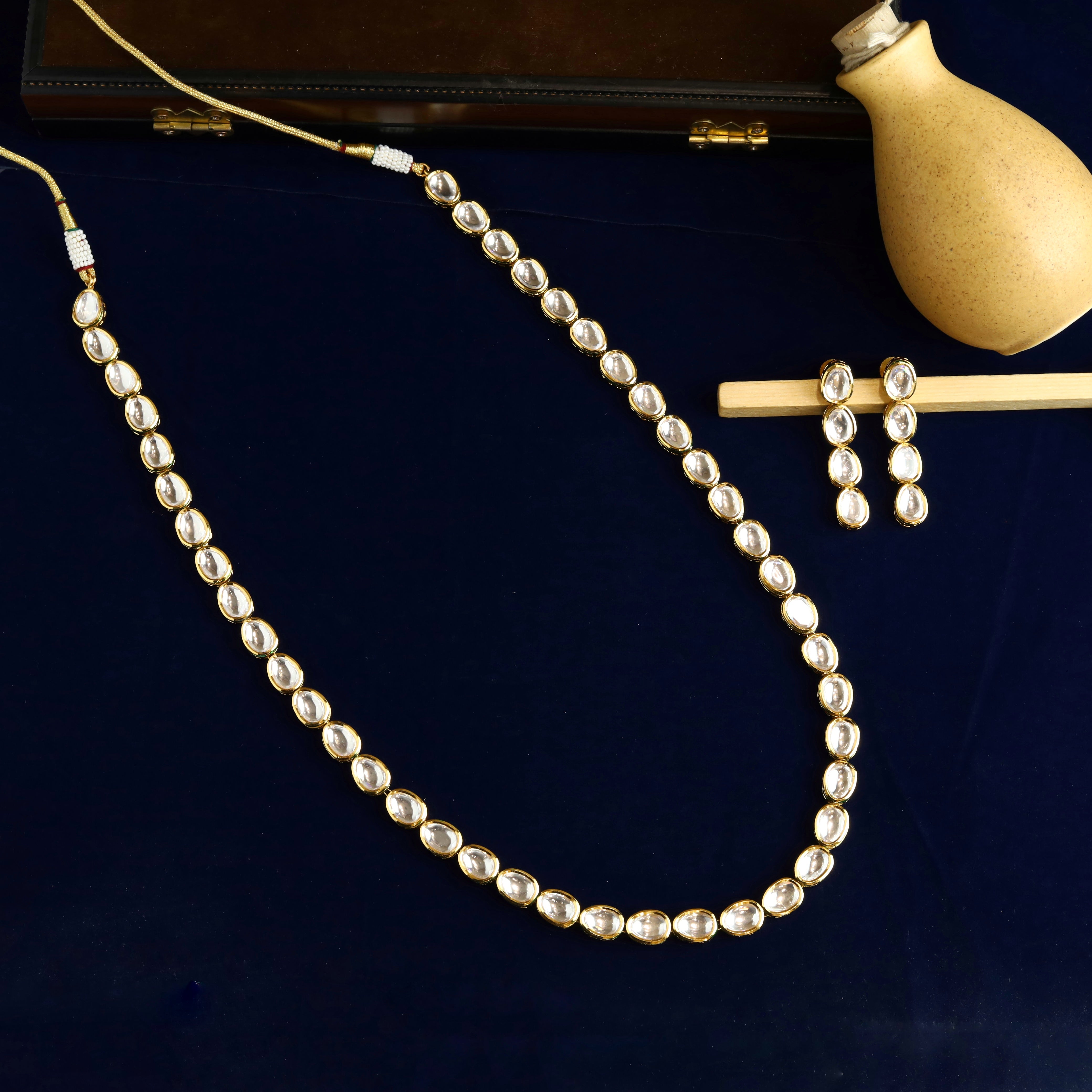 Kundan Necklace Pearl Chain Online Shopping Buy Long Neck Kundan