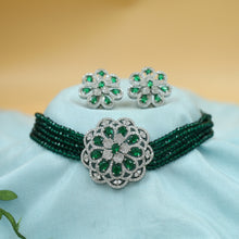 Choker Zircon/AD Necklace Set 7182-33