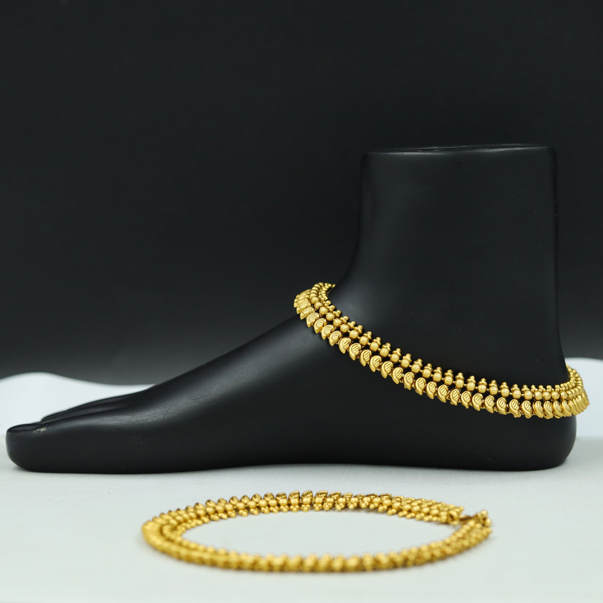 Antique Gold Plated Payal/Ankelts 10367-28