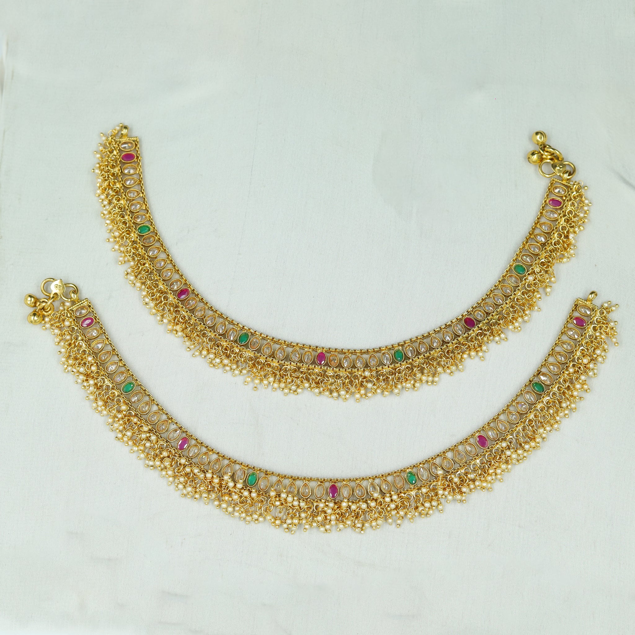 Ruby Green Payal/Anklets