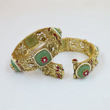 Antique Gold Heritage Bangles/Kada 19902-28