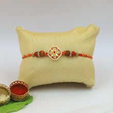 Kundan Rudraksha Men's Rakhi Hand Made In India 20032-100
