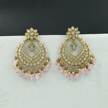 Pink Mehandi Polish Antique Chandbali 17989-5171
