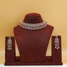 Ruby Zircon/AD Necklace Set