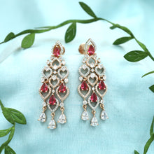 Ruby Zircon/AD Necklace Set