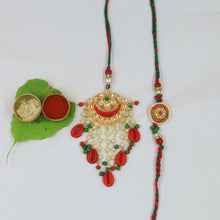 Kundan Meenakari Rakhi Lumba Set Hand Made In India 20053-100