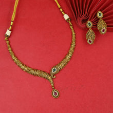 Round Neck Hasli Antique Necklace Set 19855-28