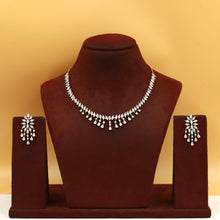 Round Neck Zircon/AD Necklace Set 19346-69