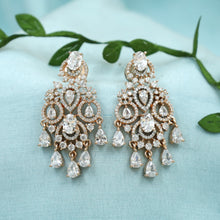 Rose Gold Zircon/AD Choker  Set 18484-5666