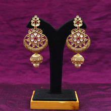 Kundan Ruby Black Earring 2943-7008