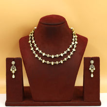 Round Neck Layered Kundan Necklace Set 19876-28