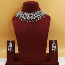 Silver Polish Zircon/AD Necklace Set 6763-69
