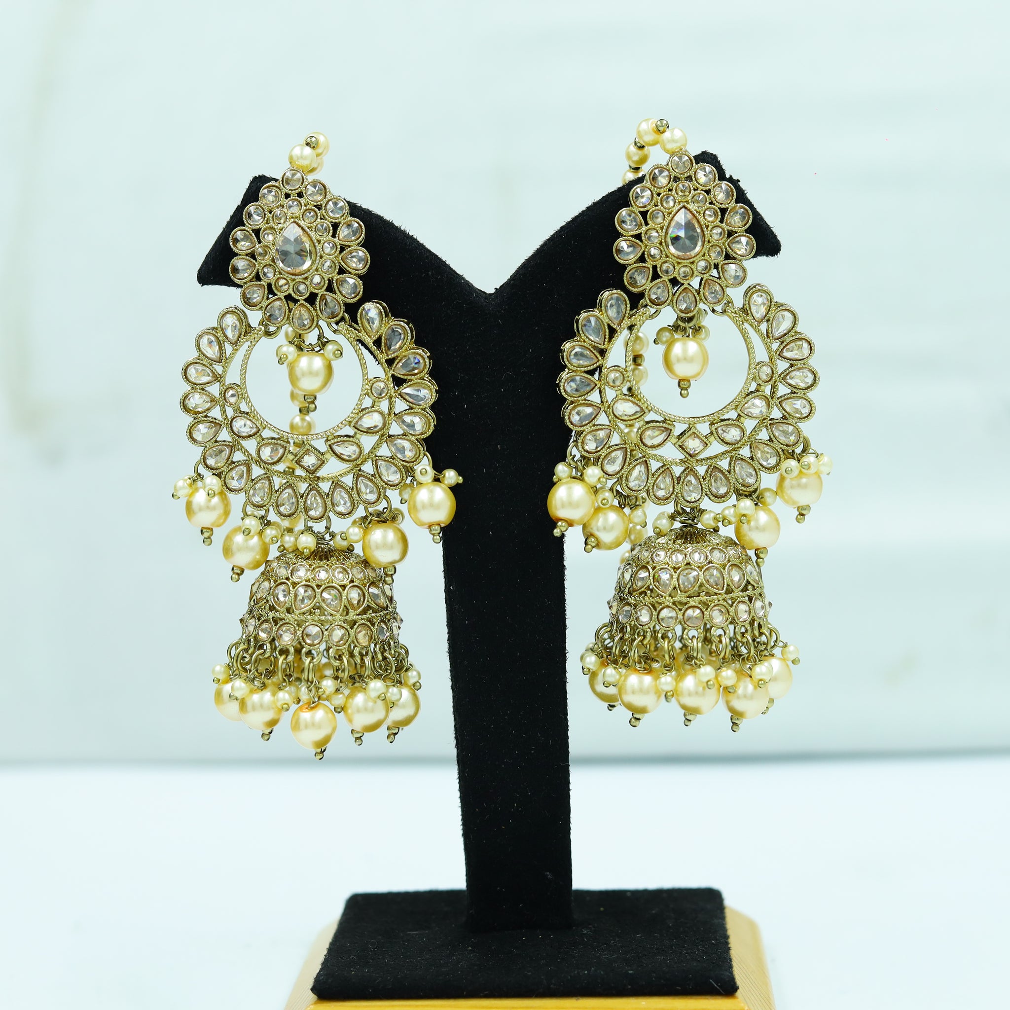 Chandbali Antique Earring Maang Tikka Set 6901-28