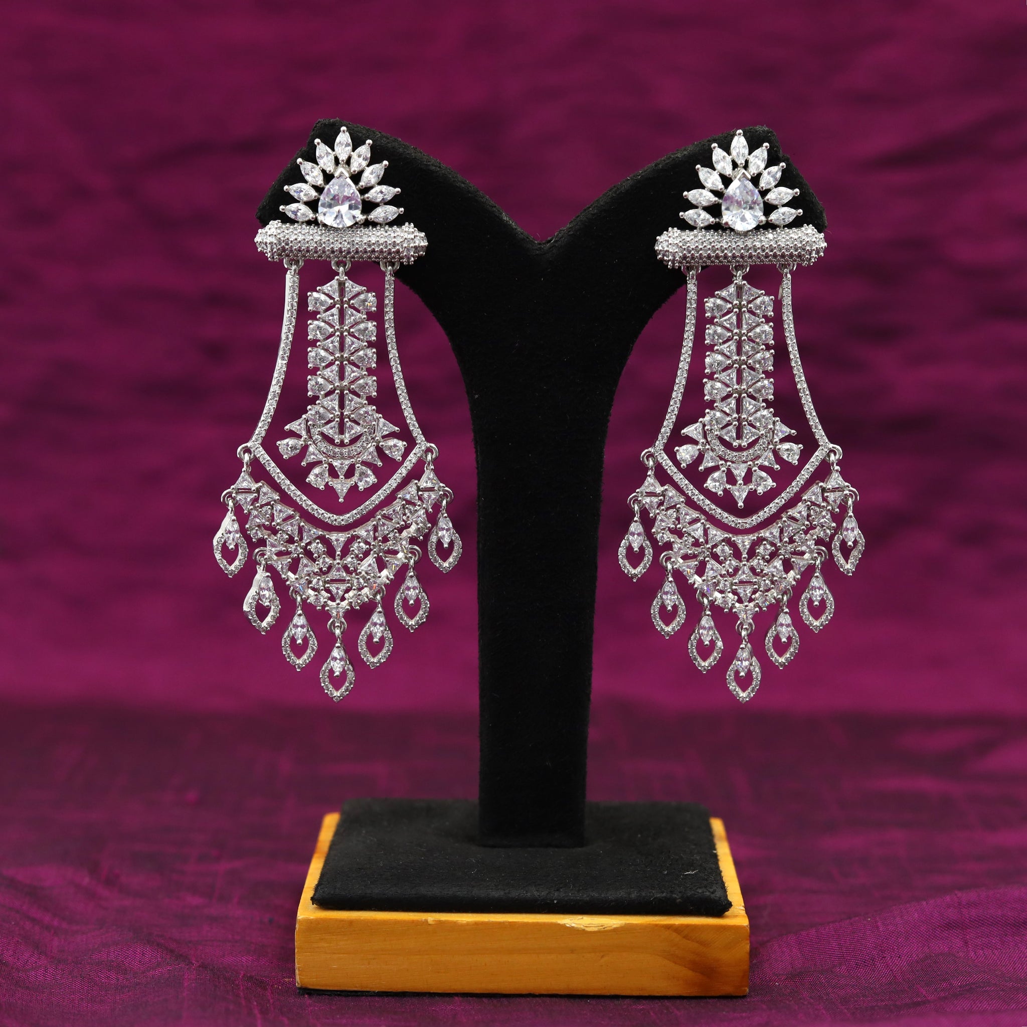 Stylish Zircon/AD Danglers 6558-1225