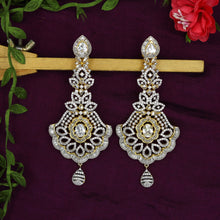 Designer Long Zircon/AD Earring 13633-0704