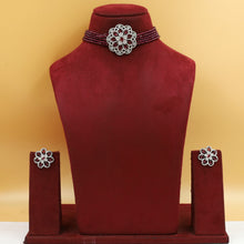 Choker Zircon/AD Necklace Set 7182-33